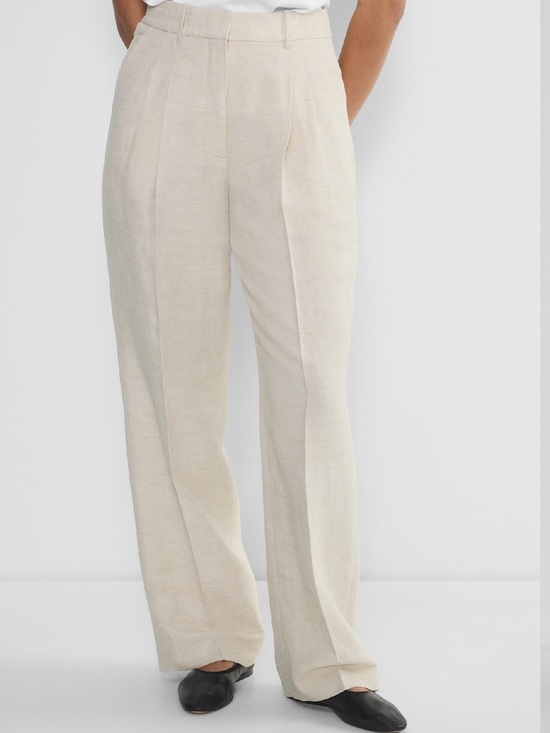Aritzia Pants - Style Addict Kenya Wide-Leg Linen Trousers in Cream Size XS